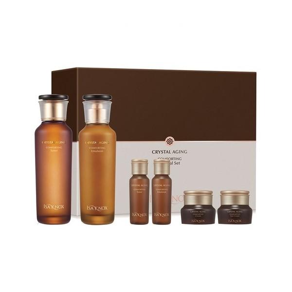 

IsaKnox Crystal Aging Comforting 2pcs Basic Set (Toner 150ml + 20ml, Emulsion 130ml + 20ml, Cream 10ml, Eye Cream 10ml)