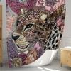 Jungle Leopard Shower Curtain - Colorful Texture Wall Hanging For Living Room And Bedroom Decoration - Wildlife Home Decoration