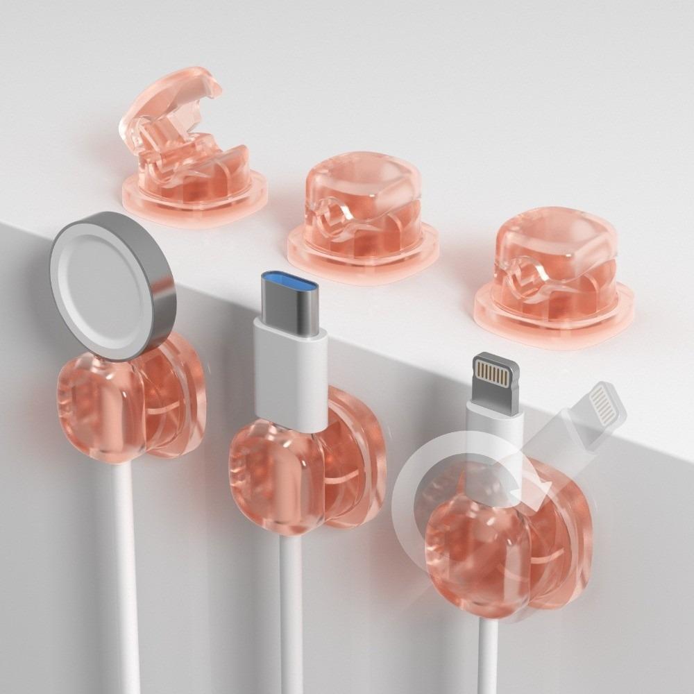 Adhesive Backed Cord Management Holder Self-Adhesive Cable Manager For Home Office