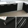 Black Glitter Effect Self Adhesive Wallpaper Vinyl Film Roll Furniture Sticker for Home Decoration Kitchen Walls Doors Windows 40x300cm