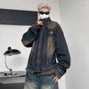 Men's Spring and Autumn New American High Street Washed Old Denim Jacket Men's Vintage Top with Raw Edge Ruffian Jacket