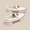 Bear Canvas Shoes Female Student Loafers Versatile Lazy Shoes Flats One Pedal Board Shoes