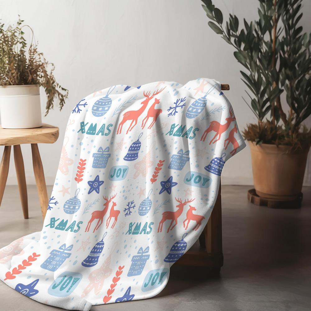 

Cozy Throw Blanket Soft Flannel Warm Fuzzy Sherpa Blanket Decorative Bedspread Living Room Dorm Decor Gift 75x90cm