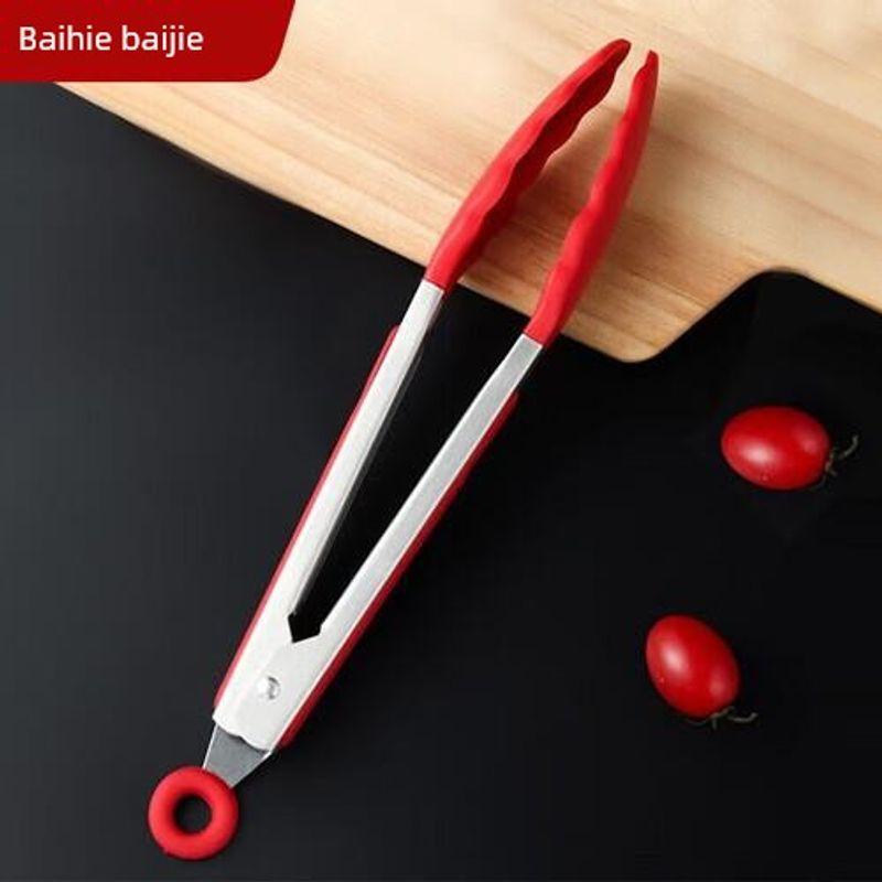 Baijie 304 Stainless Steel Tongs Kitchen Food Tongs Barbecue Tongs Steak Tongs Food Tongs Grilling Tongs Food