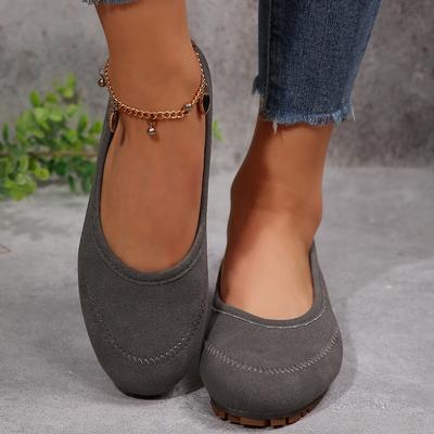 Round Toe Women Flats Shoes Comfortable Knit Ballet Flat Shoes Casual Slip On Shallow Office Boat Shoes Plus Size Zapatos Mujer