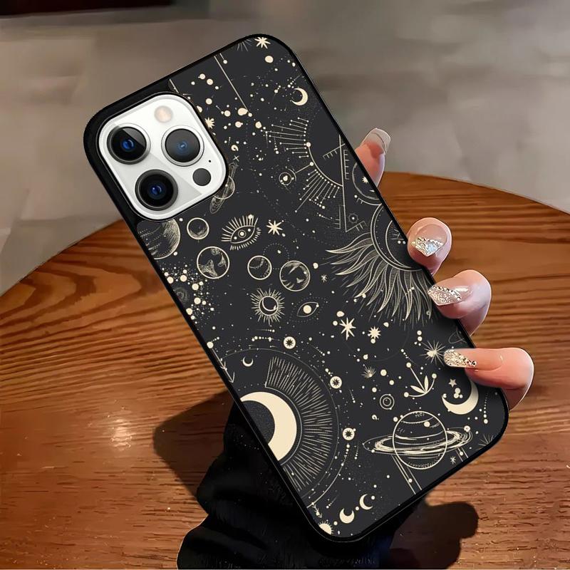 Suns Moons Clouds Astrological Phone Case For iPhone 17 Air 16 15 14 13 12 11 Pro Max Max Plus Bumper Case Cover
