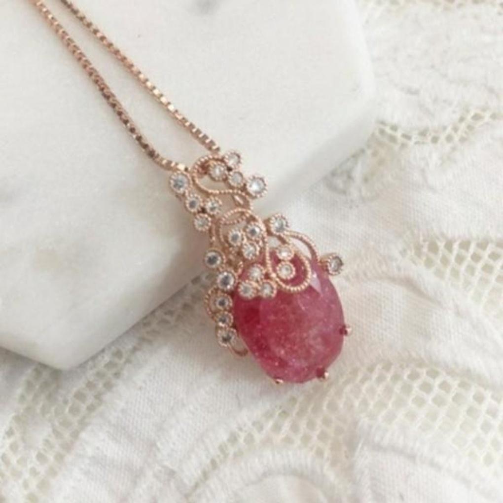 Atria Ice Cubic Lace Crystal Necklace JTOBAFR0023