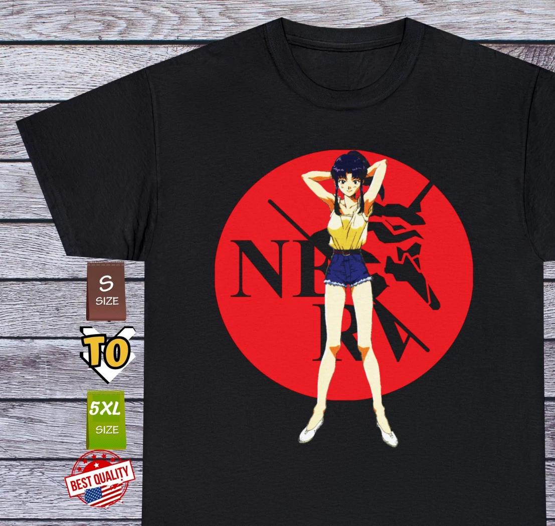

Misato T Shirt Anime Clothing Evangelion Otaku Kawaii Waifu Material Tee Manga XL