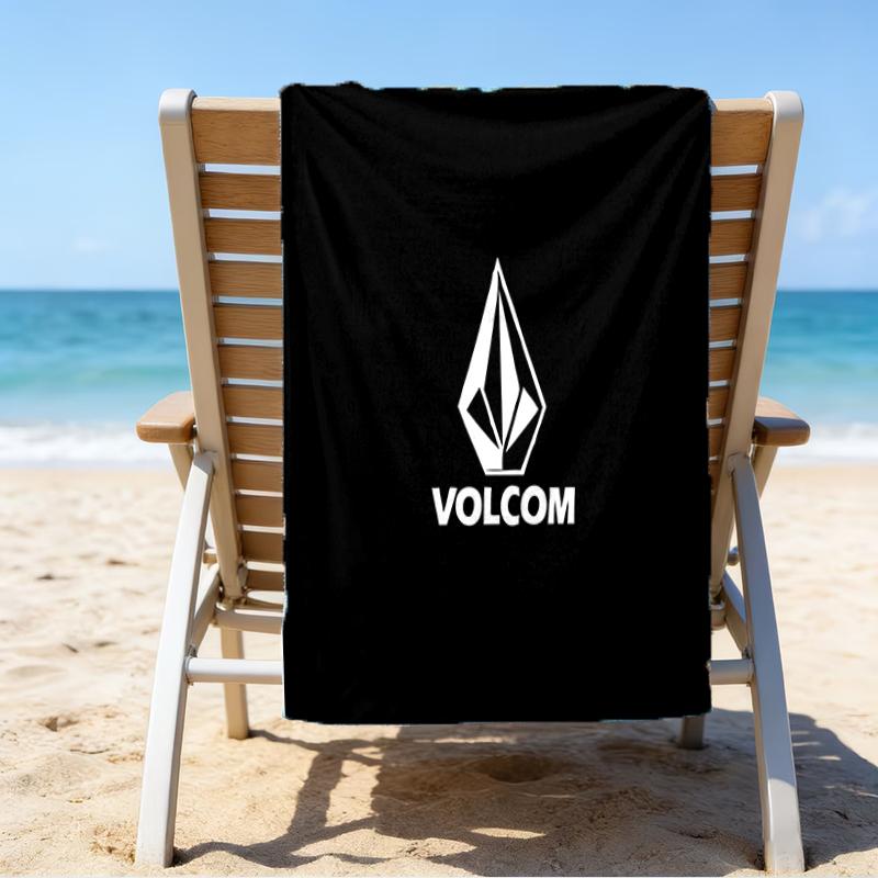proof beach towel with a V-VOLCOM LOGO1 pattern - soft,absorbent,quick-drying,machine washable - perfect for swimming,camping,bathing