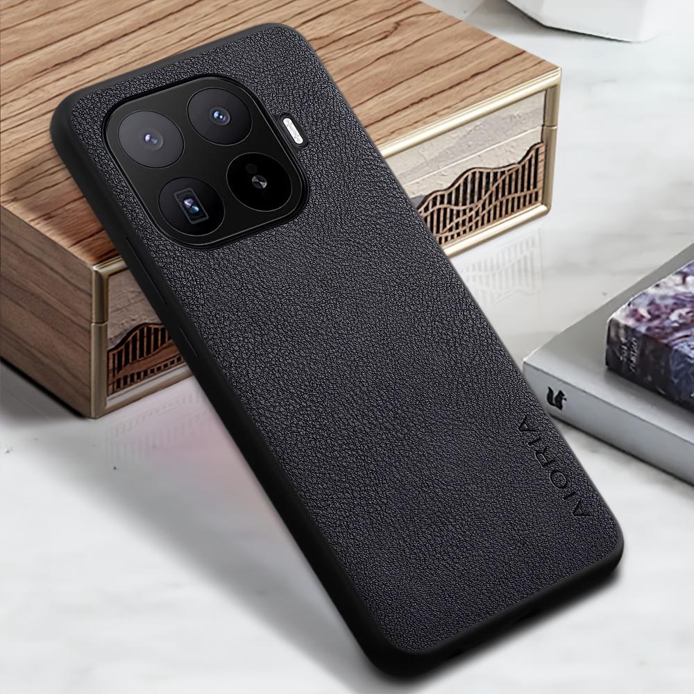 Phone Case: Luxury Retro Synthetic Leather Phone Case for Xiaomi 17T Pro Matte Soft Bumper Hard Back Cover Fashion Protective Case