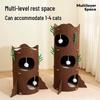 Universal Multi-Layer Cat Tree with Winter Warm Bed & Felt Hole