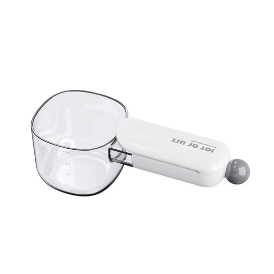 Pet Food Measuring Spoon with Scale Bag Sealing Clip Multi-functional Rice