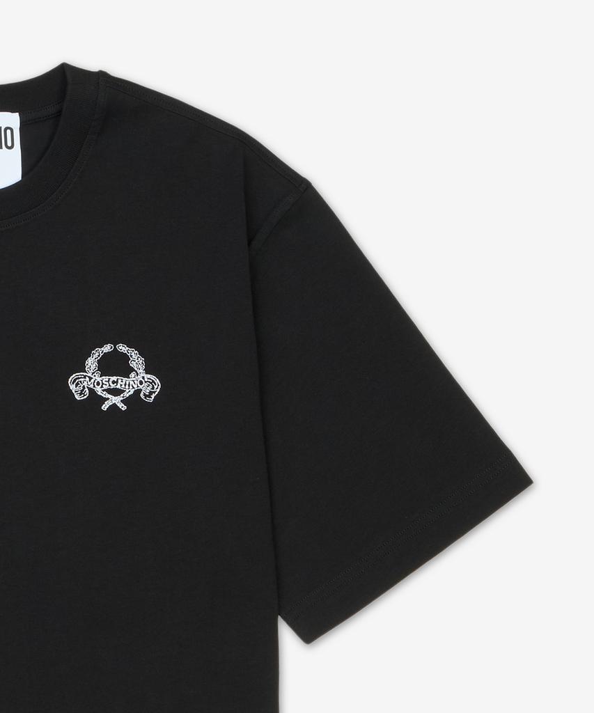 MOSCHINO Logo Crop T-Shirt - Black / Aef251Ea071005412555