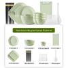 HANDUNYOU Cream Style 25-Piece Ceramic Dinnerware Set