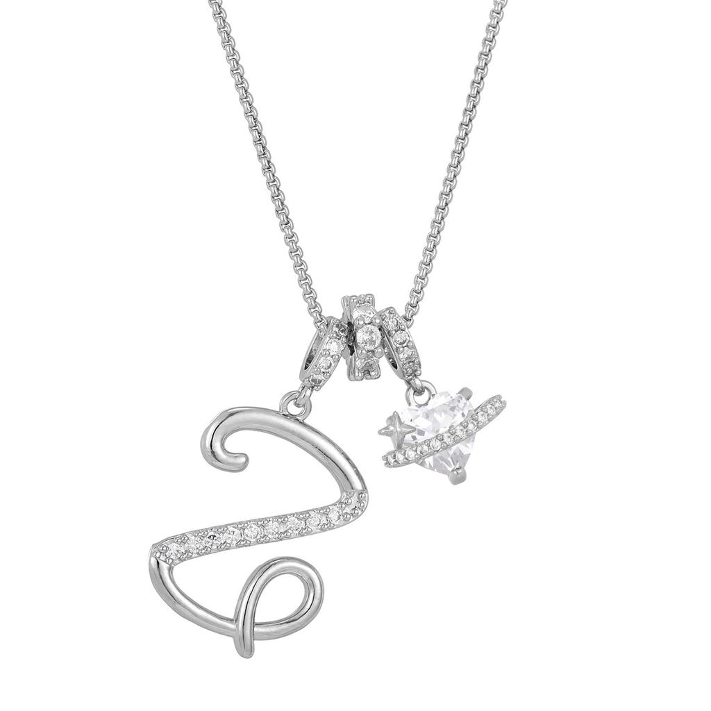 Cross-border necklace dopamine 26 English letter necklace girl light luxury niche high-end Amazon pendant jewelry