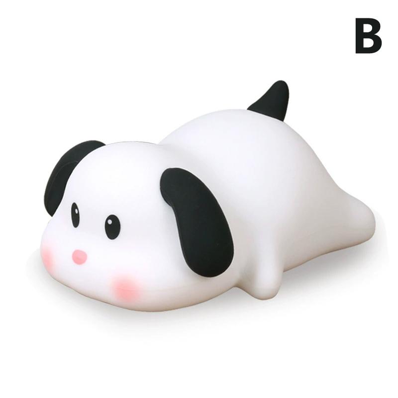 

Cute Puppy Dog Night Light Silicone Nursery Sleeping Lamp Touch Control Nightlights Usb Rechargeable Table Lamp For Baby Child