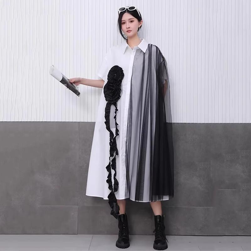 

XITAO Three-dimensional Decoration Patchwork Women Dress GYX1645 One Size белый