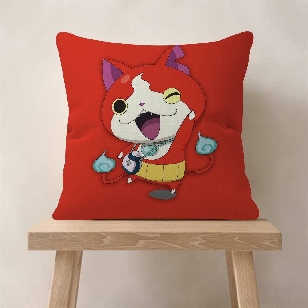Anime Yokai Cute Watch   Maple Design Cushion Cover Happy Autumn Harvest decor Holiday Decorati Pillow Cover