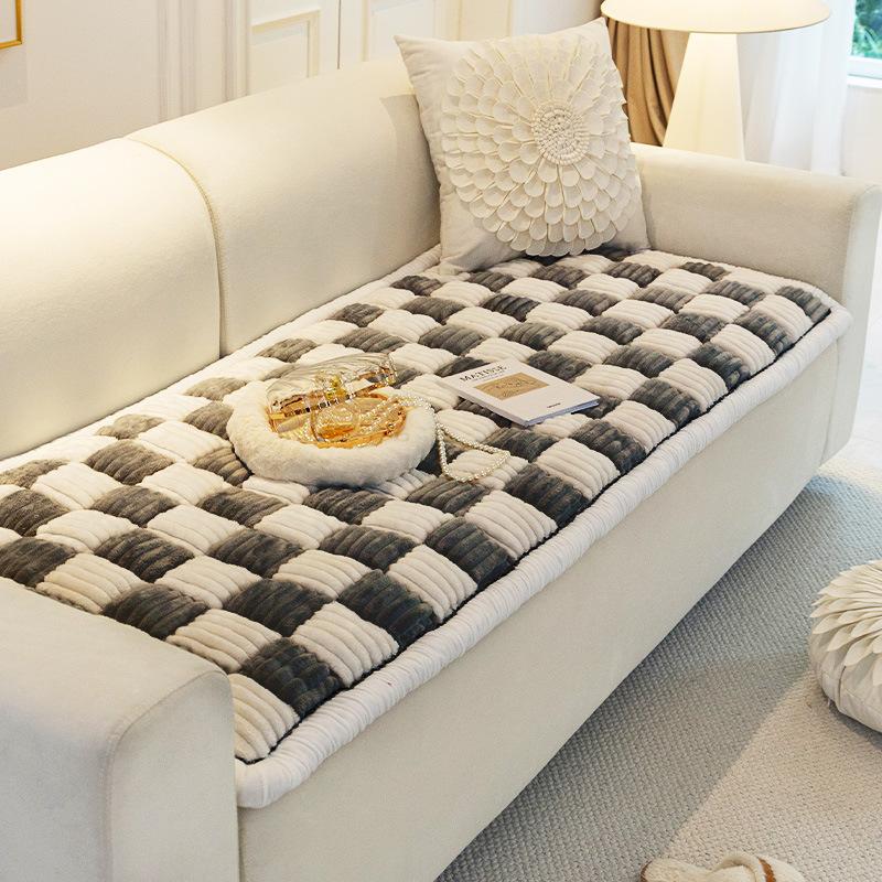 Light Luxury Full Set Of New High-End Winter Non-Slip Seat Cushions, Thickened Leather Sofa Special Cushions, Sofa Cover Towels, Sofa Cushions