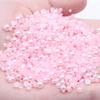 9mm Flat-back Half-round Pearl Beads - 100 Pcs for DIY Phone Case Decoration