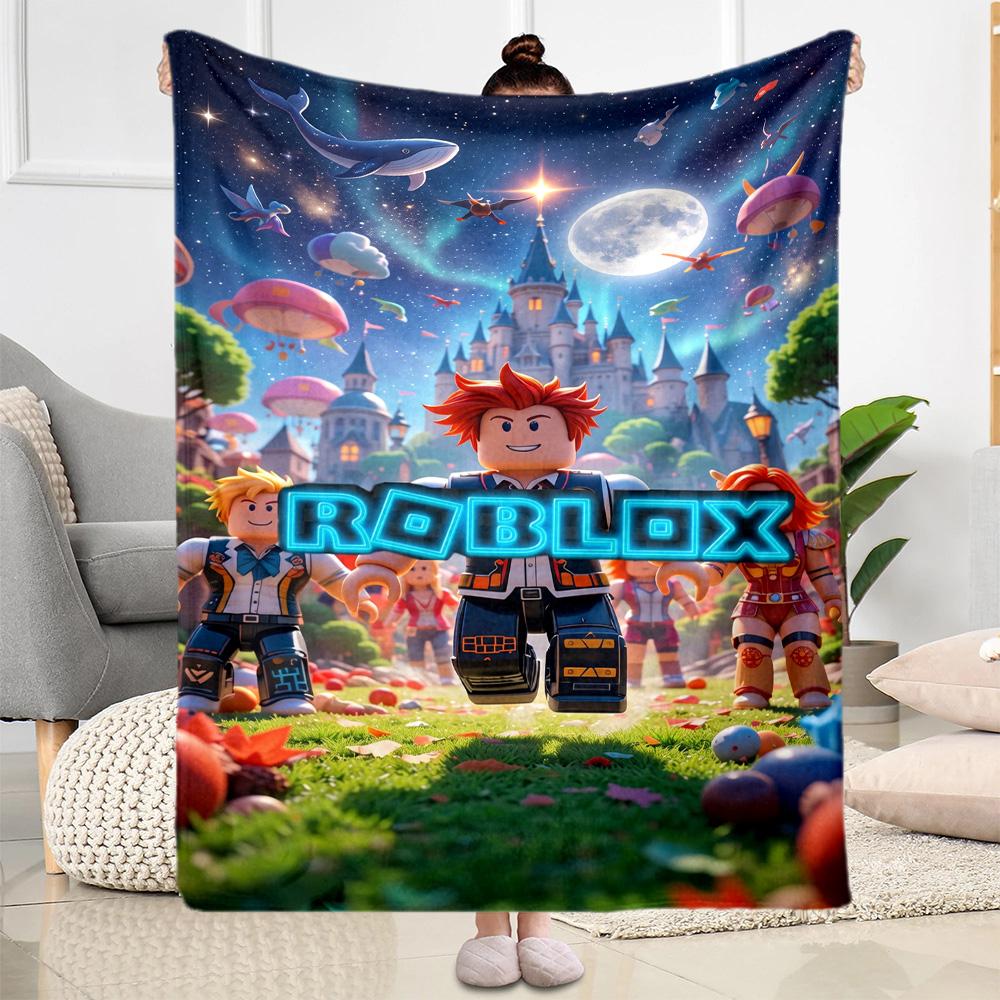 Roblox 301 Coperta Calda Decorativa Perfetta per Biancheria da Letto Picnic Ufficio per Tutte le Stagioni Calda Decorazione Regalo Perfetto per Parenti e Amici