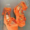Foreign Trade Women's Shoes 2025 Summer New Fish Mouth Strap Wedge Sandals Women's European Beautiful Women's Large Size Platform Shoes
