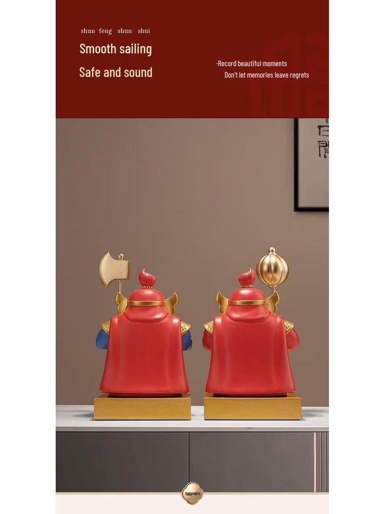 Fortune & Wealth Door God Ornament for Living Room Decor & Housewarming Gift