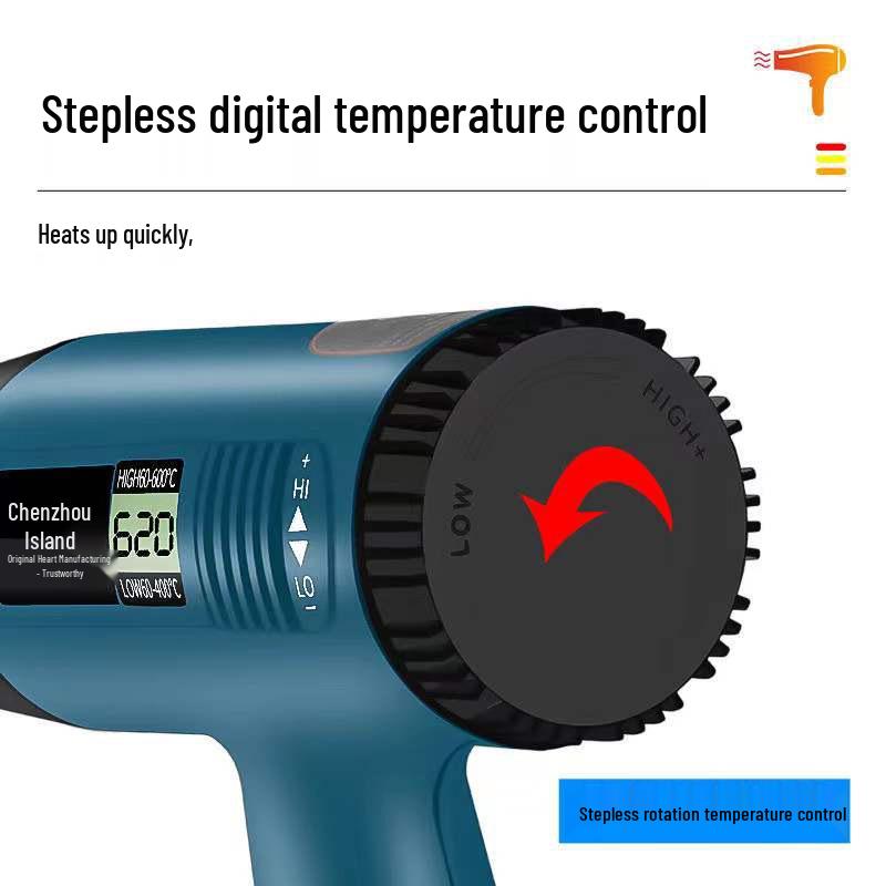 Portable Digital Display Heat Gun for Electronic Repair and Film Application