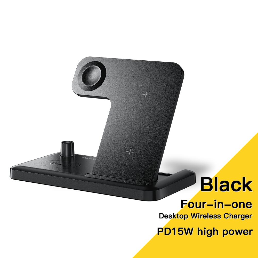 Essager 4 In 1 Wireless Charger Stand 15w Charging For Iphone 14 13 12 11 X Apple Watch Pencil Airpods Pro Chargers Dock Station