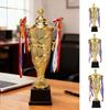 Golden Color Metal Model Trophy Metal Material Golden Statues Cupaward  Competition Soccer