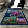 Classic Car Collage Pattern Rug Floor Mat for Living Room or Bedroom Soft and Comfortable Carpet a Gift for Birthday and Holiday.