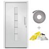 VidaXL Porte d'entrée Aluminium et PVC Blanc 100x210 cm