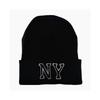 Solid Color Cold Cap Letter embroidery Knitted Skull Bonnet Winter Warm Knitted Beanies Hat  Unisex