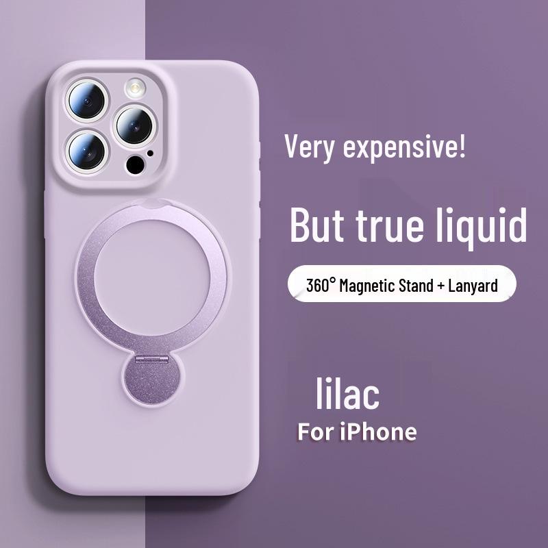 

Чехол-подставка из жидкого силикона с магнитом для iPhone 15/16 Pro Max - Защитный чехол с полной покрытием iPhone 13PROMAX