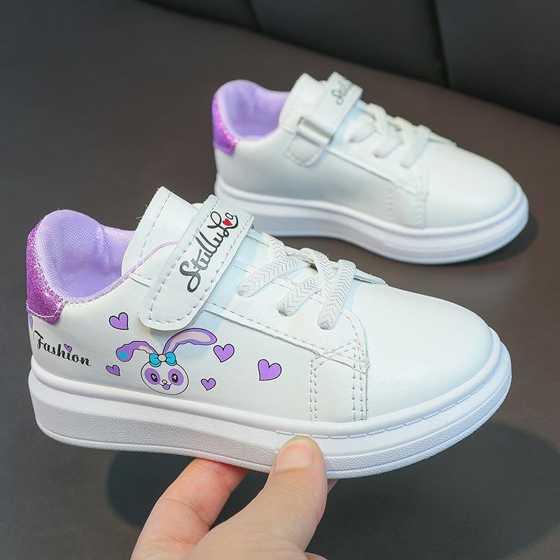Classmate girls little white shoes breathable spring new children's shoes girls board shoes student leather casual sports shoes