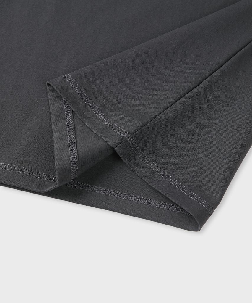 PANICALE Charcoal Basic Long Sleeve Triangle T-Shirt