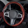 Steering Size 36-38cm Universal Non-slip D-shaped Round Breathable Car Steering Wheel Cover Protector Suitable Auto Accessories
