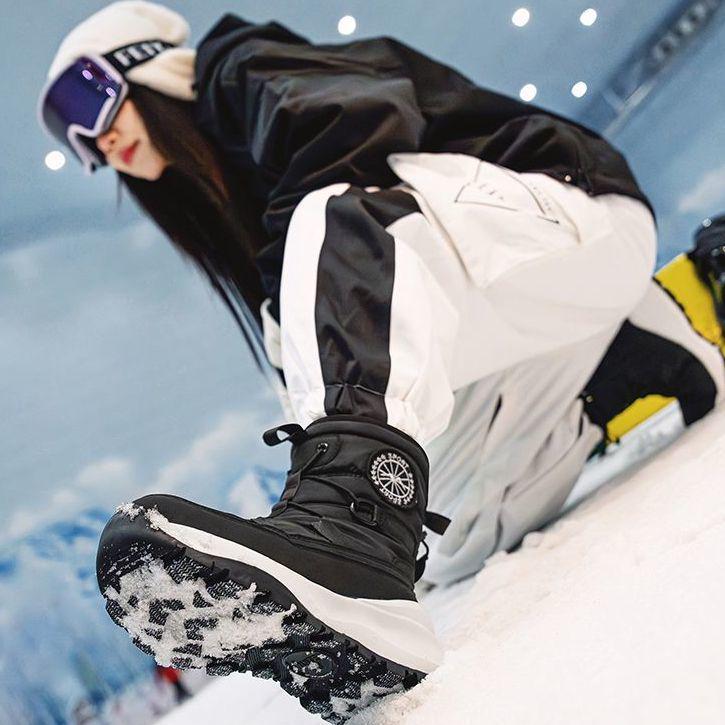 -40° Cold-Proof Women's Cotton Winter Boots: Warm, Short Tube, Thick-Soled, Non-Slip, Waterproof Outdoor Snow Footwear.