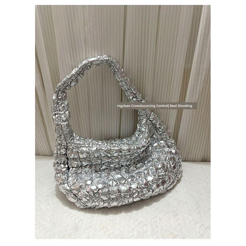 

Clouds Pleated Casual and Lightweight Commuting Large Bag Silver