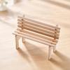 Miniature Fir Wood Bench Rustic for Shelf Decor, Craft Aficionados