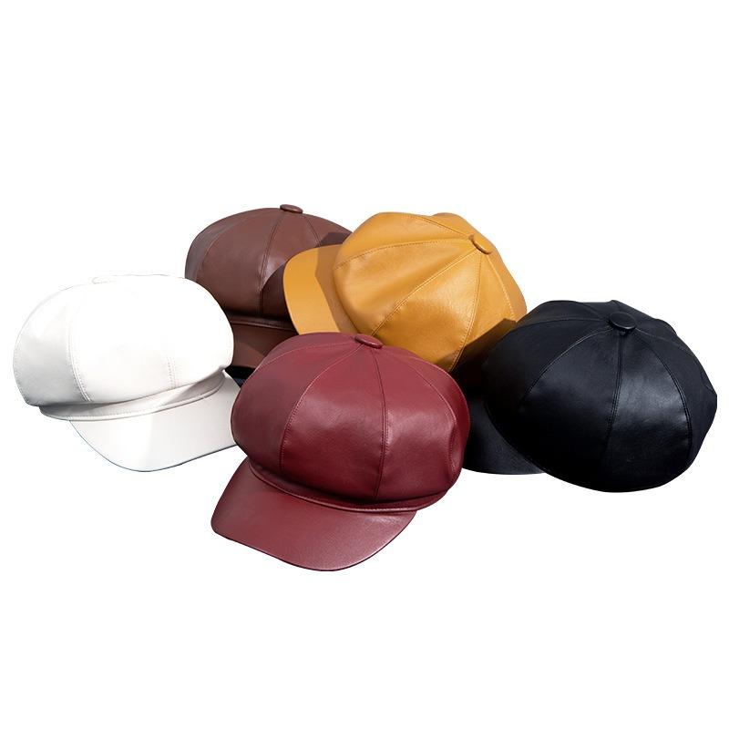 Milliner Maug Beret Vintage Plaid Octagonal Hat British Vintage Painter Hat Fashion