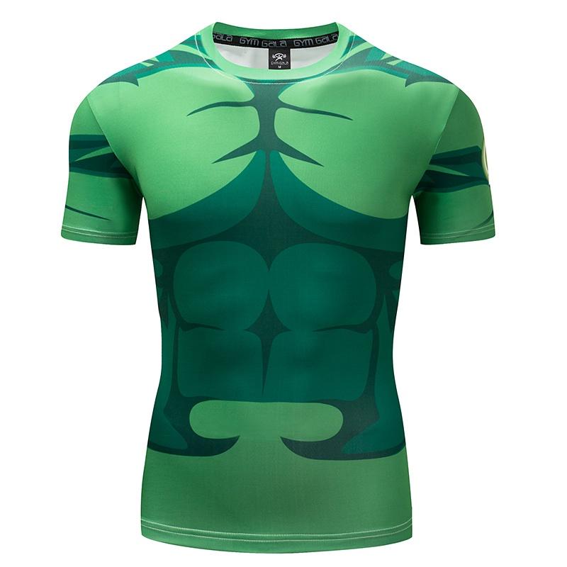 Costume Superhero Tshirt Short Sleeve Slim Fit Shirt Athletic Cycling Jersey