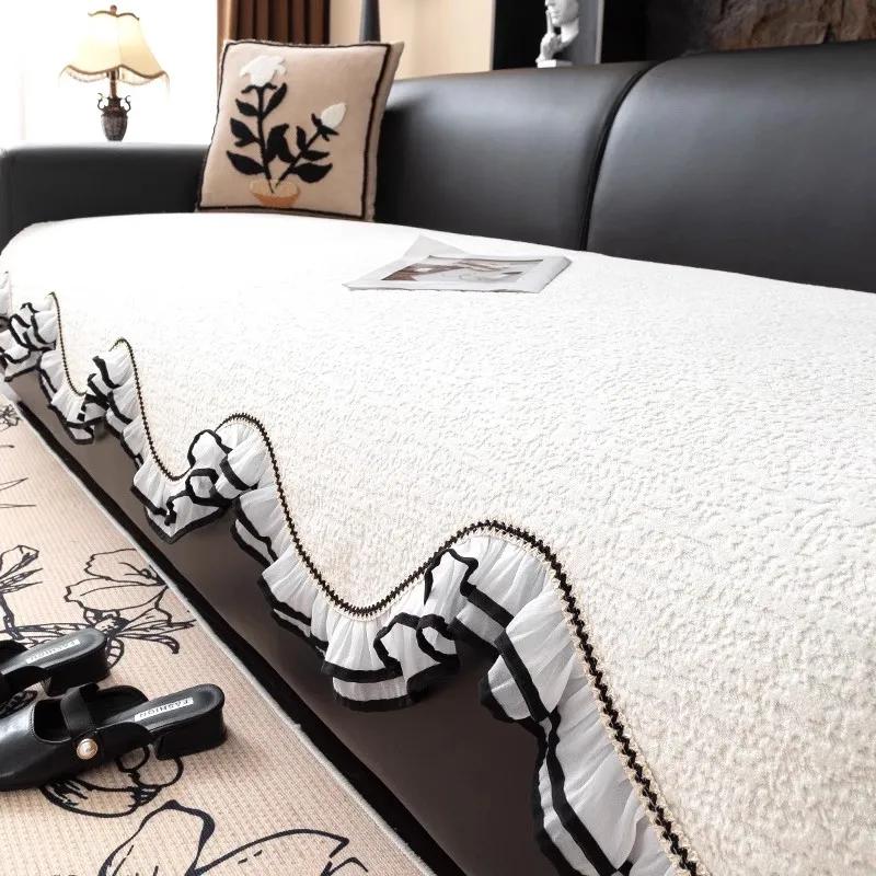 

Шенилловая подушка для дивана, всесезонная универсальная нескользящая подушка для дивана в ряд, нерегулярный легкий роскошный чехол для дивана высокого класса 30x50cm pillowcase