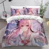 Anime Girl Beding Set, Japanese Manga Duvet Cover, Ultra-fine Fiber Duvet Cover, Adult Plus Children's Duvet Cover Pilowcase
