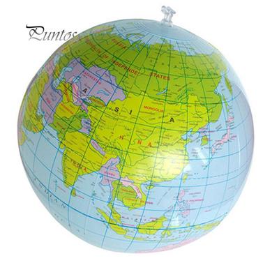 Inflatable Desktop Globe Map with Stand Educational Toys Learning from Home 12/"