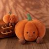 Cartoon Pumpkin Plushies Soft Stuffed Pumpkin Doll with Smile Face Halloween Decorations Plant Stuffed Doll Holiday Throw Pillow