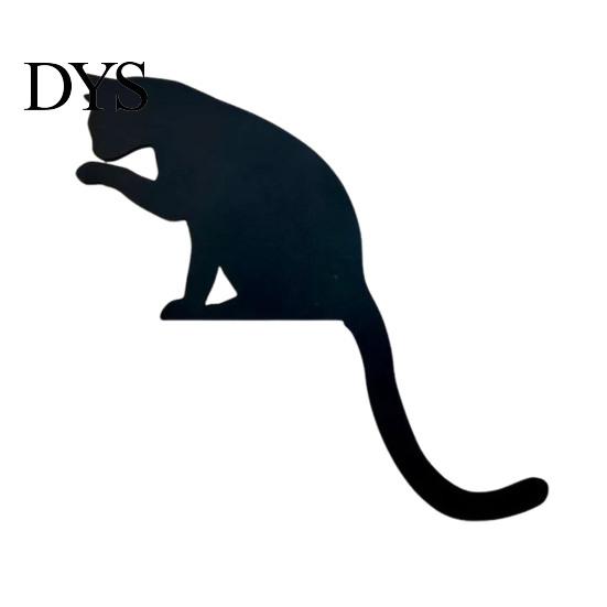 Versatile Room Wall Ornaments Wooden Black Cat Door Topper, Minimalist Silhouette Frame Sign, Decorative Stable Buckle Topper Corner Decor for Living