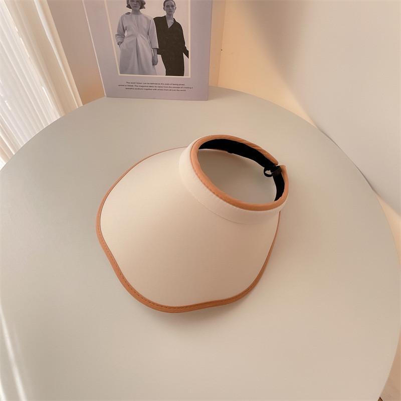 Trendy Chic And Womens Sun Visor Hat Uv Protection Wide Brim Summer Cap