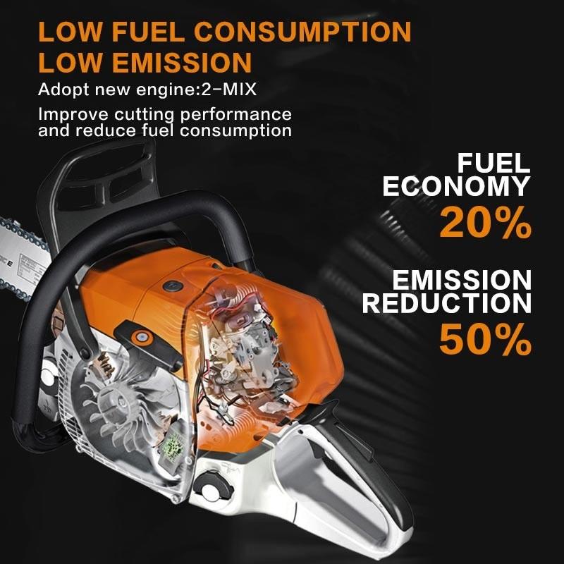 20 Inch High Power Handheld Gasoline Chain Saw 52CC Heavy Duty Wood Cutter Cordless Portable Logging Chainsaw