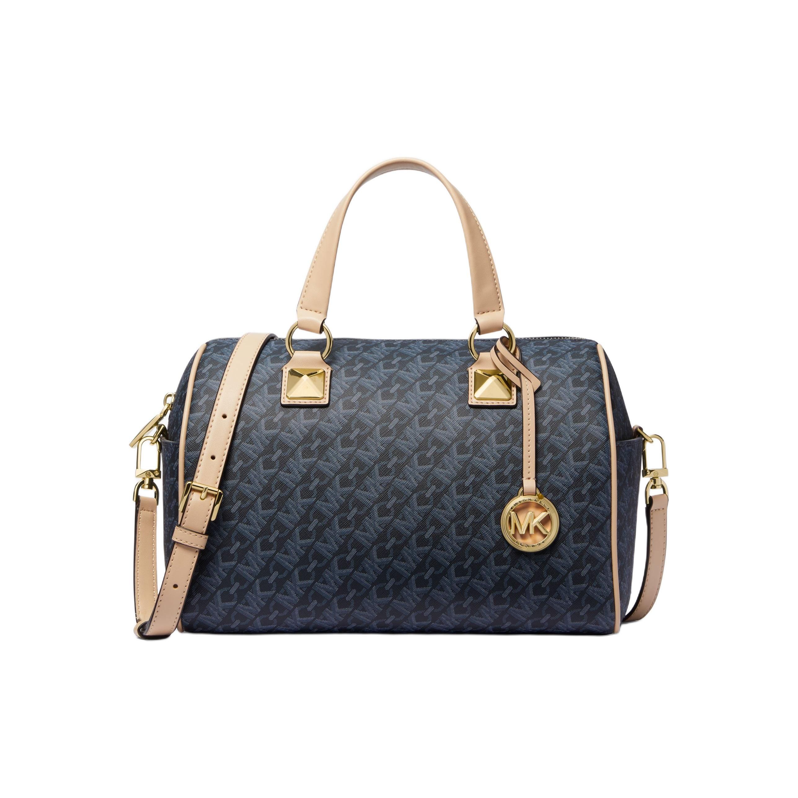 

Michael Kors MK Grayson Logo Zip Closure Shoulder Crossbody Handbag Medium Women handbags Dark-Blue 30R4GGYS6B-BALTICBLUE Basic Set (Bag+Dust Bag)